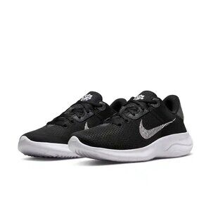 Nike Women's Black White Flex Experience Run 11 Mesh Athletic Running Shoes 9.5
